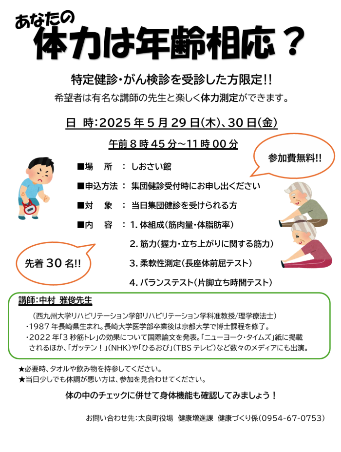 あなたの体力は年齢相応? あなたの体力は年齢相応?